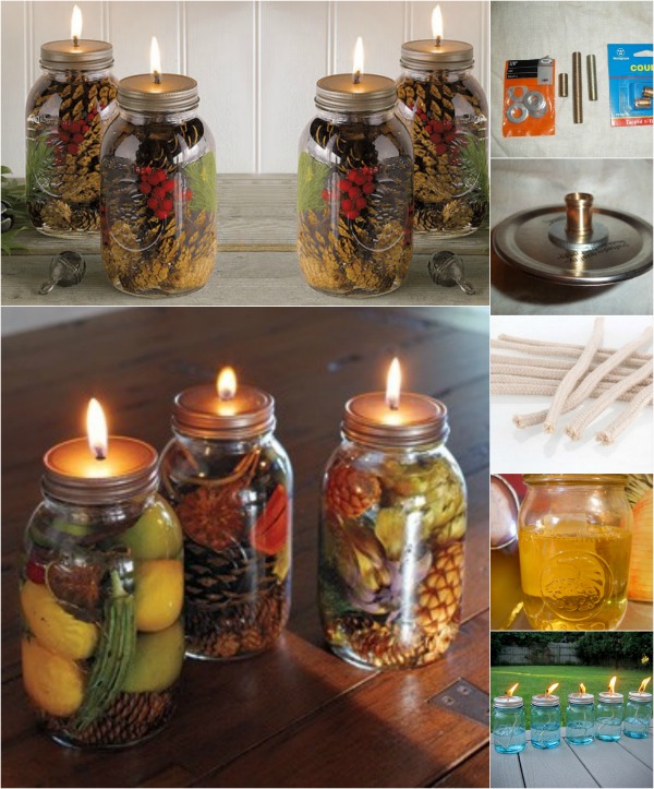Fabulous DIY Scented Mason Jar Oil Candles