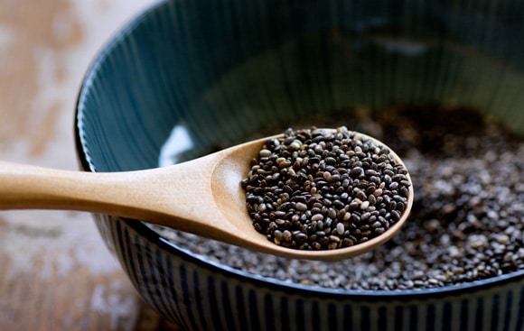 Chia Seeds In A Bowl